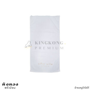 ผ้าเช็ดผม ขนาด 15*30 นิ้ว ปักโลโก้แบรนด์