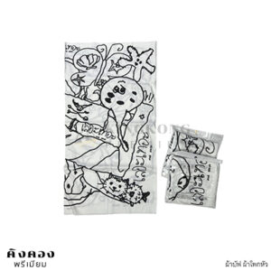 ผ้าบัฟพรีเมี่ยม พิมพ์ลายไม่จำกัดสี (โลโก้ เลอะเทอะ)