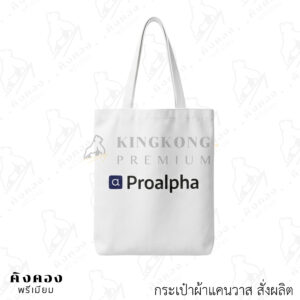 กระเป๋าสั่งผลิต เนื้อผ้าแคนวาส พกพาสะดวก สกรีนโลโก้ (Proalpha Solutions)