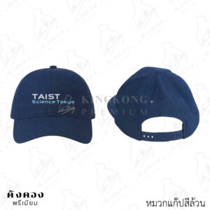 หมวกแก๊ปเนื้อผ้า Cotton ปักโลโก้บริษัทลงเนื้อผ้า (TAIST-Science Tokyo)
