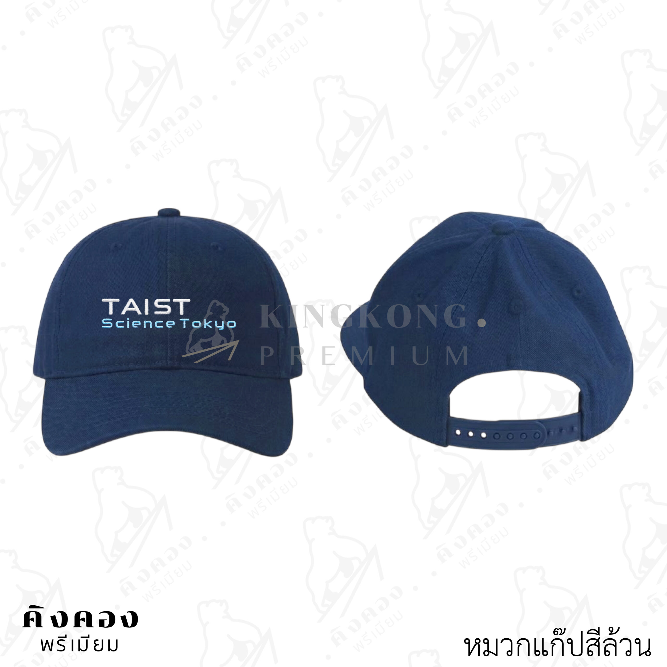 หมวกแก๊ปเนื้อผ้า Cotton ปักโลโก้บริษัทลงเนื้อผ้า (TAIST-Science Tokyo)